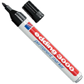 edding 3000 Permanentmarker schwarz 1,5 3,0 mm, 10 St