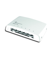 TGTmini Verteiler lichtgrau 6xRJ45 Cat.6A ISOmPD6-HS geschirmt