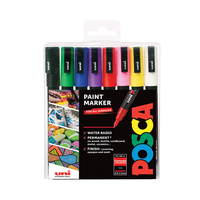 uni-ball POSCA PC-3M Acrylstift farbsortiert 0,9 - 1,3 mm, 8 St. uni-ball POSCA PC-3M Acrylstift farbsortiert 0,9 - 1,3 mm, 8 St.