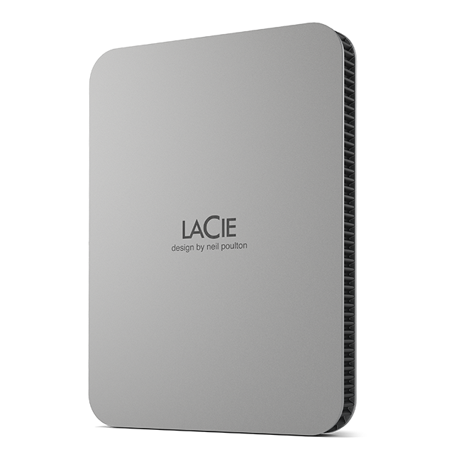 LACIE Mobile Drive HDD USBC 2TB 6,35cm 2,5Zoll Moon Silver mit USBCKabel