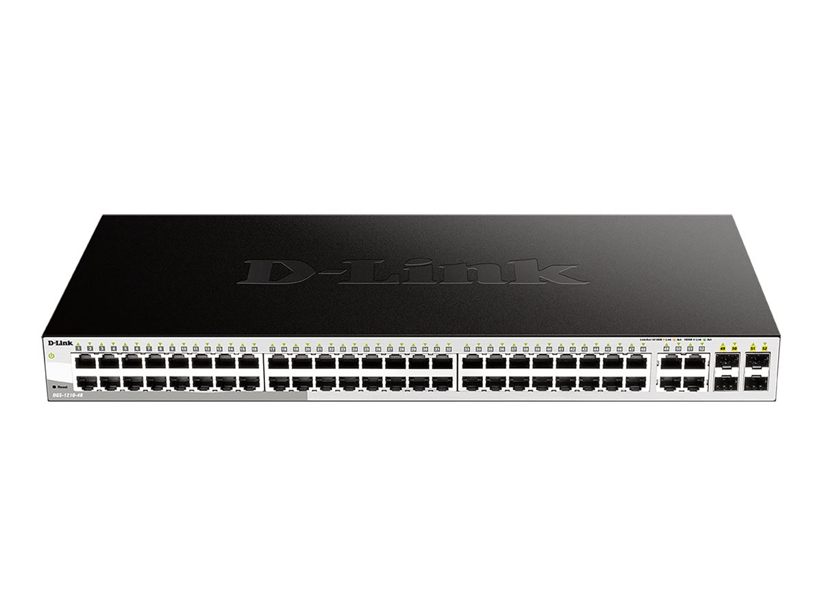D-LINK DGS-1210-48/E 48-Port Gigabit Smart Managed Switch 48x 10/100/1000BASE-T Port 4x Combo 10/100/1000BASE-T/SFP Port