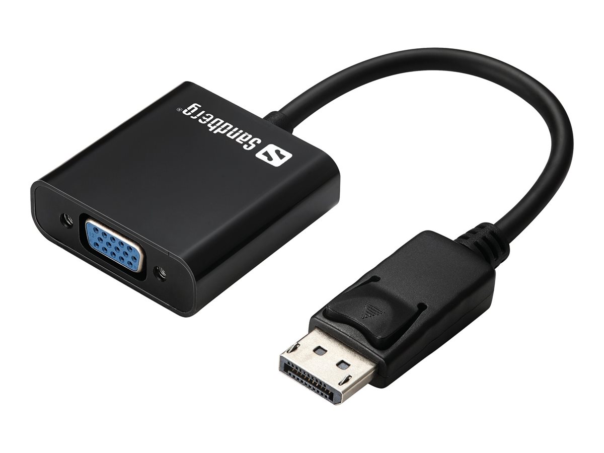 SANDBERG Adapter DisplayPort-VGA. Konvertiert DisplayPort Ausgang zu VGA Ausgang. SANDBERG Adapter DisplayPort-VGA. Konvertiert DisplayPort Ausgang zu VGA Ausgang.