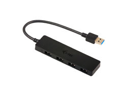 I-TEC USB 3.0 Slim Passive HUB 4 Port ohne Netzteil,  ideal fuer Notebook Ultrabook Tablet PC Unterstuetzt Win und Mac OS Schwarz