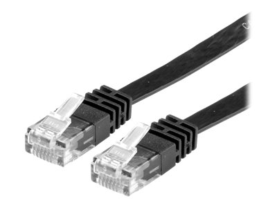 VALUE Patchkabel Kat.6A Class EA UTP schwarz 3m extra-flach