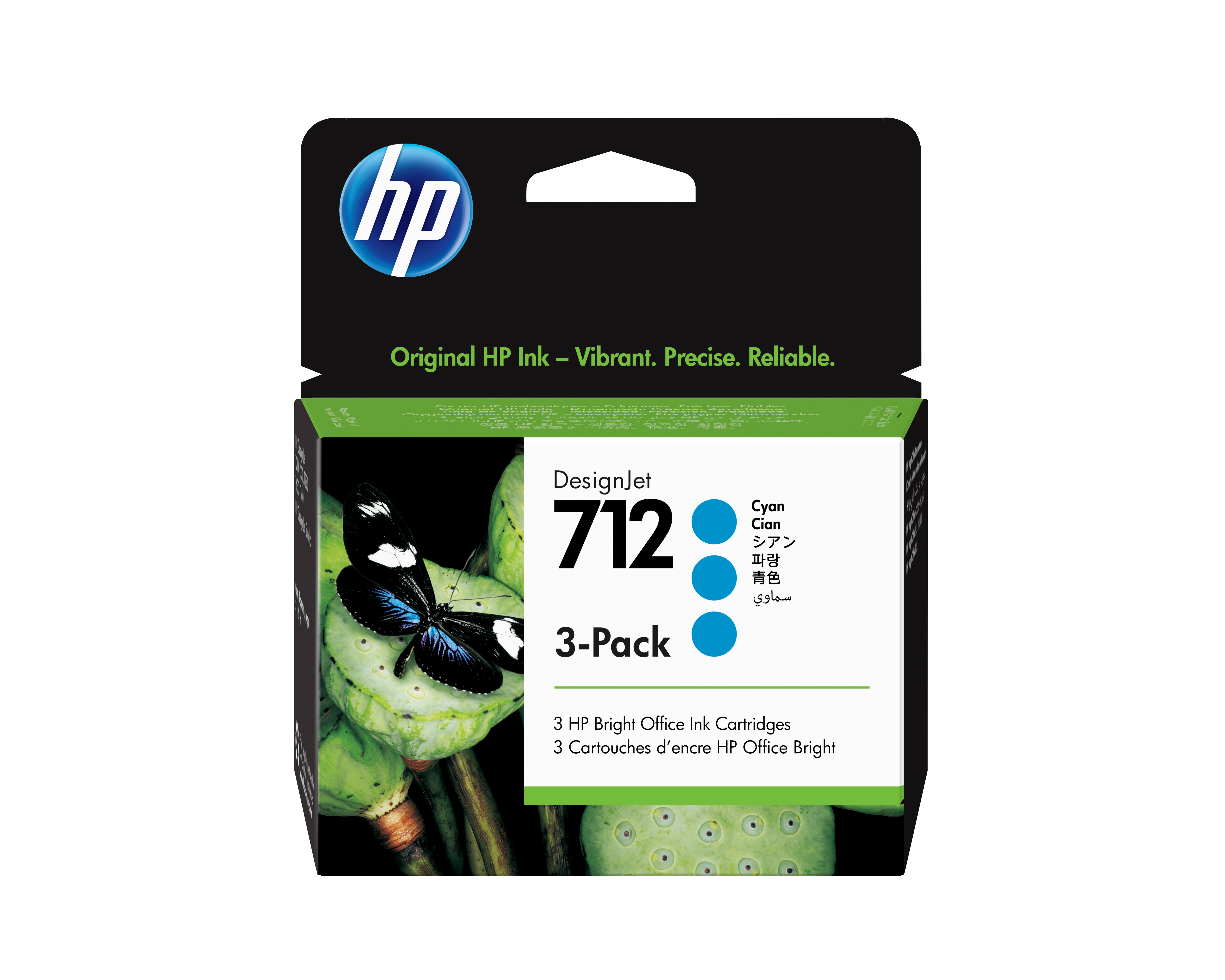 HP 712 3Pack 29ml Cyan DesignJet Ink Cartridge