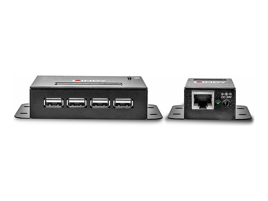 LINDY USB 2.0 Cat.5 Extender 50m Power over RJ45 4 Port LINDY USB 2.0 Cat.5 Extender 50m Power over RJ45 4 Port