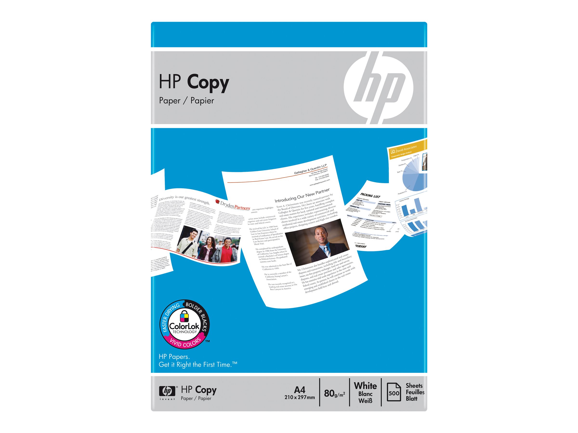 HP Kopierpapier Copy DIN A4 80 g/qm 500 Blatt