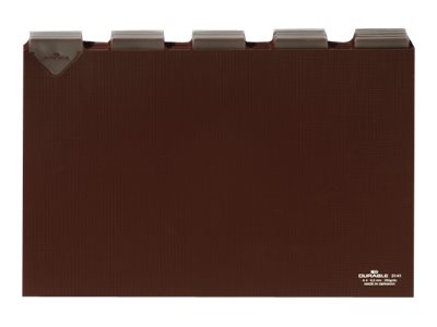 DURABLE Karteikartenregister AZ, blanko, JanDez, 031 braun