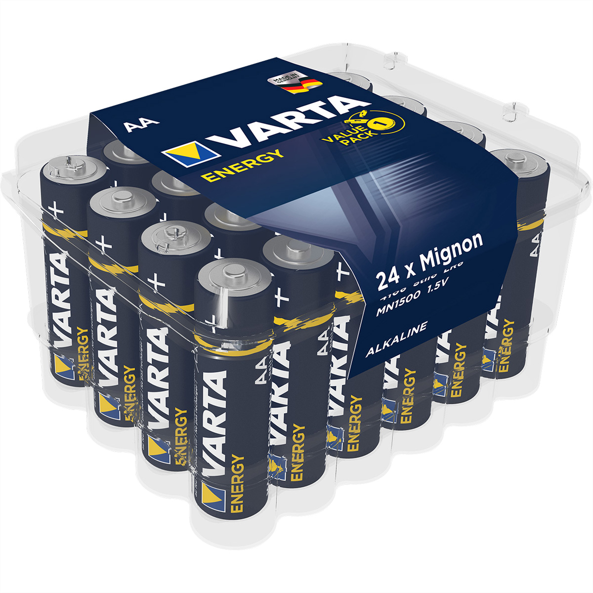 VARTA Batterie Mignon AA LR6 Energy Value Pack Alkaline (24er Pack)