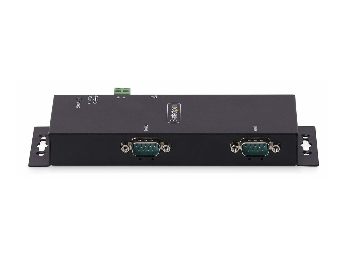 STARTECH.COM 2-Port Seriell auf Ethernet Adapter Serial TCP IP Server Wand/DIN Montage RS232 Ethernet Adapter/Konverter