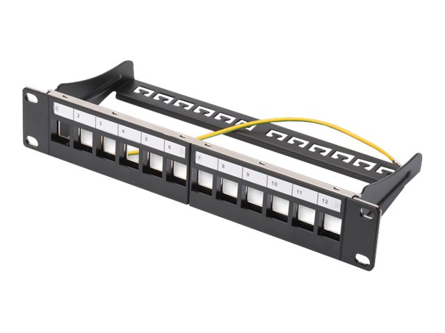 DIGITUS 1HE 10 Modular Patch Panel geschirmt 12-Port Blank DIGITUS 1HE 10 Modular Patch Panel geschirmt 12-Port Blank
