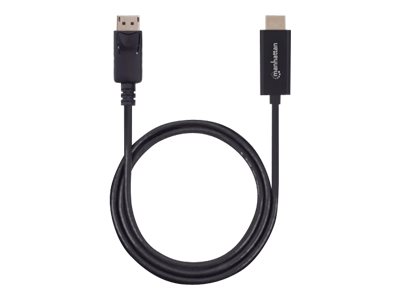 MANHATTAN 4K60Hz DisplayPort auf HDMI-Kabel DisplayPort-Stecker auf HDMI-Stecker 1,8 m schwarz