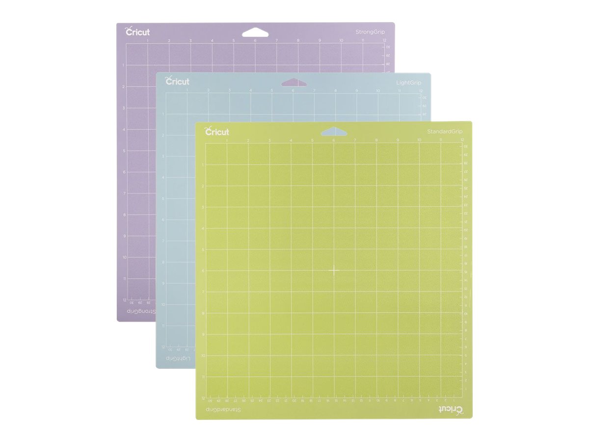 3 cricutâ¢ Schneidematten fÃ¼r Schneideplotter leicht klebend, normal klebend, stark klebend, wiederverwendbar 305 x 305 mm (12 x 12 Zoll)