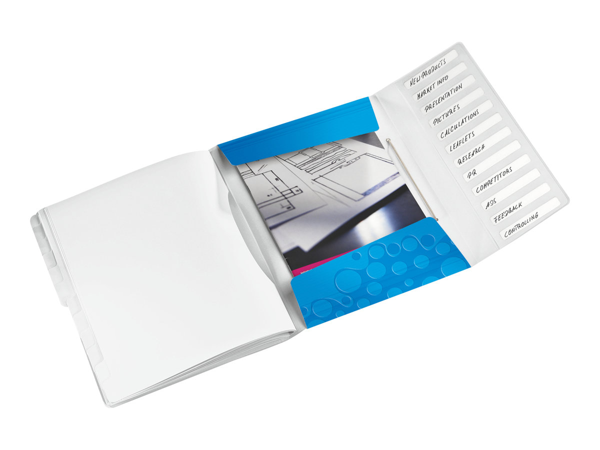 LEITZ Ordnungsmappe WOW 4634 12 Faecher blau LEITZ Ordnungsmappe WOW 4634 12 Faecher blau