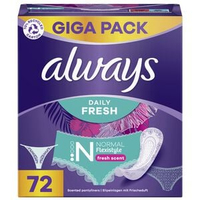 always Slipeinlagen Daily Fresh Flexistyle Normal fuer Slip, 72 St. always Slipeinlagen Daily Fresh Flexistyle Normal fuer Slip, 72 St.