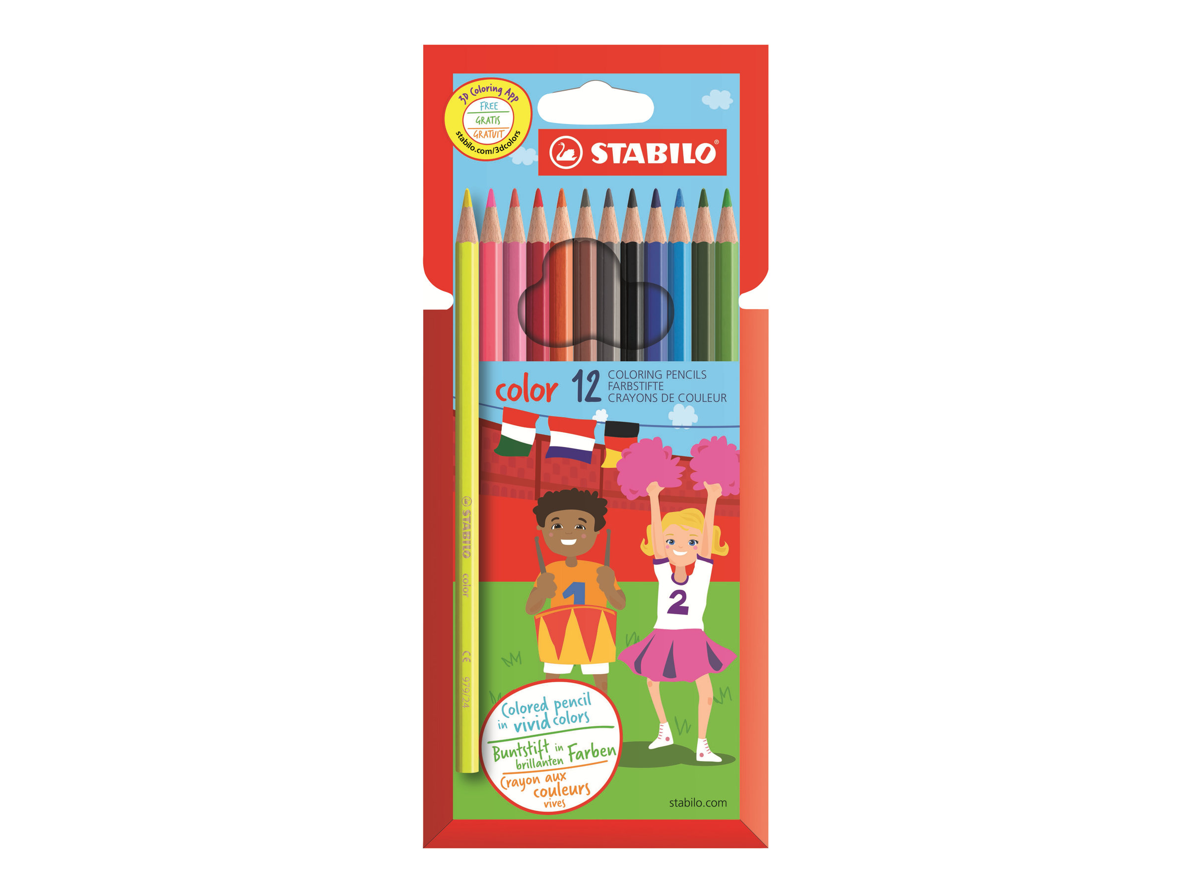 STABILO color Buntstifte farbsortiert, 12 St. STABILO color Buntstifte farbsortiert, 12 St.