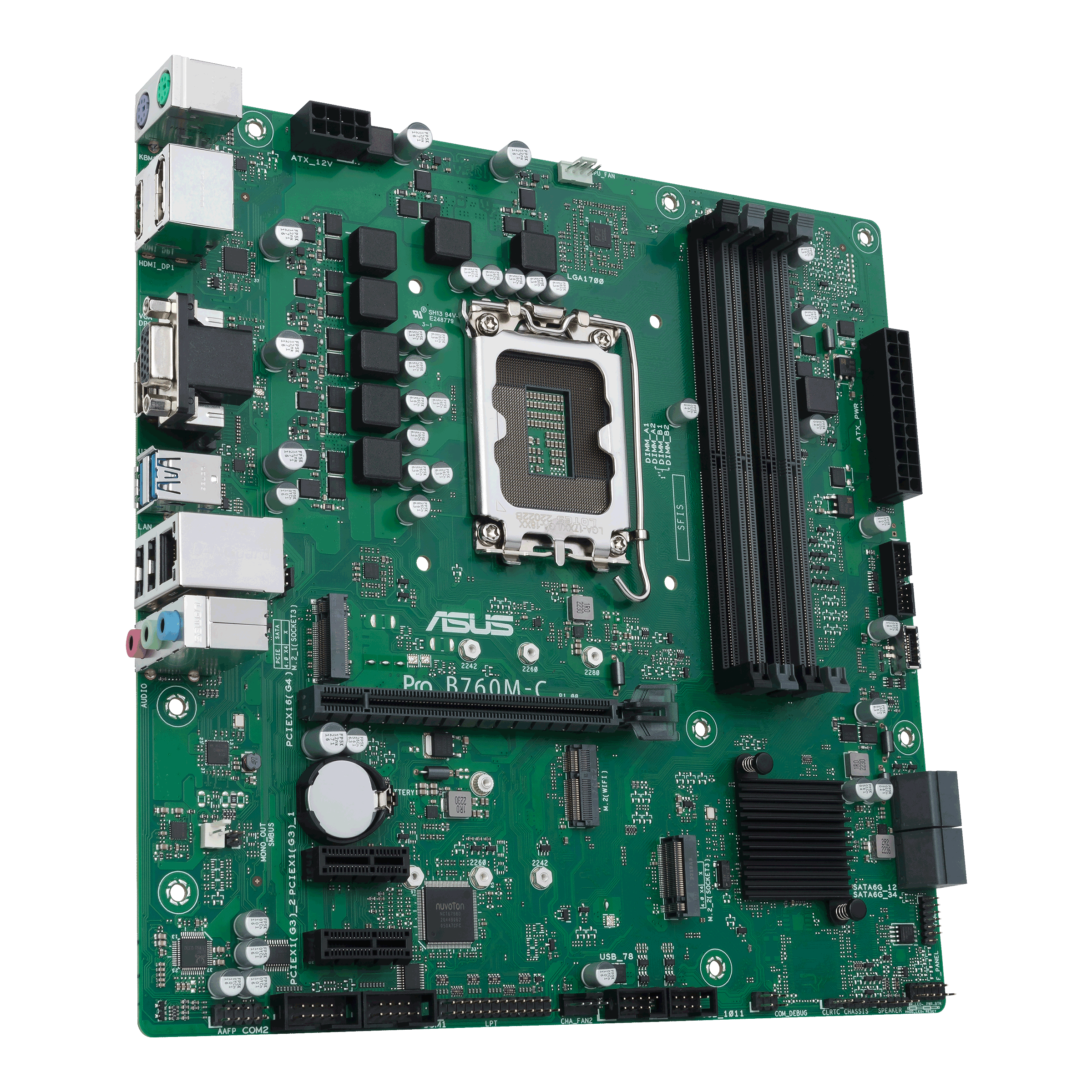 ASUS B760MCCSM LGA1700 4DDR5 microATX 4xSATA 2xDP 14 HDMI 21 DSub MB