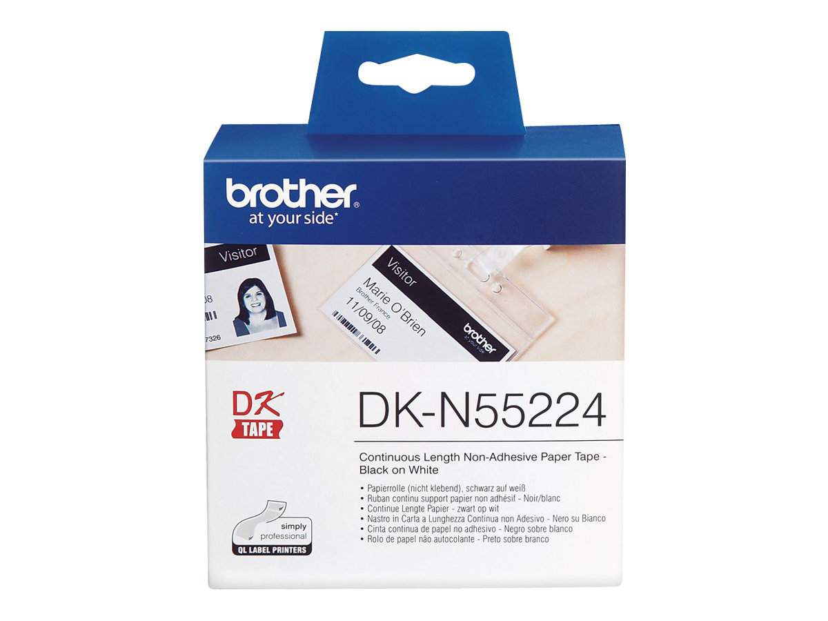 brother Endlospapierrolle für Etikettendrucker DKN55224 weiß, 54,0 mm, 1 x 1 Etiketten