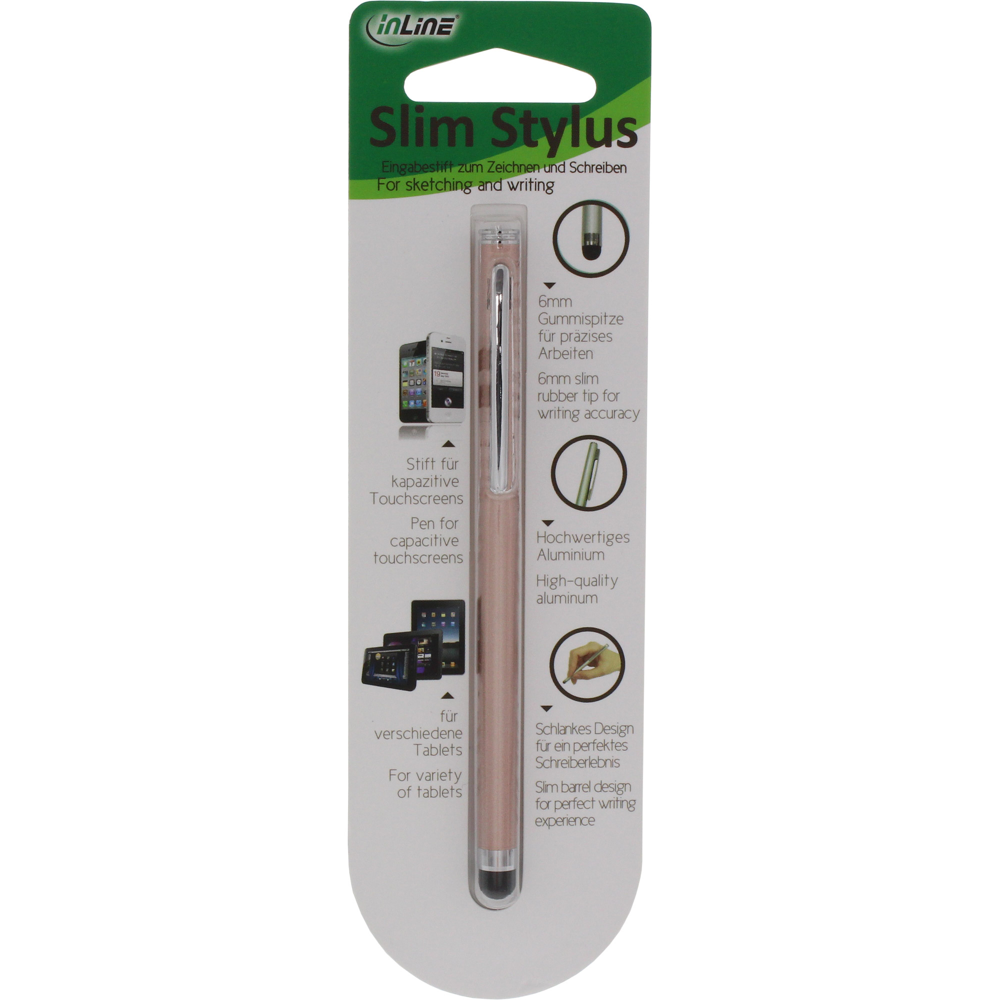 INLINE Stylus Stift fuer Touchscreens von Smartphone und Tablet rose INLINE Stylus Stift fuer Touchscreens von Smartphone und Tablet rose
