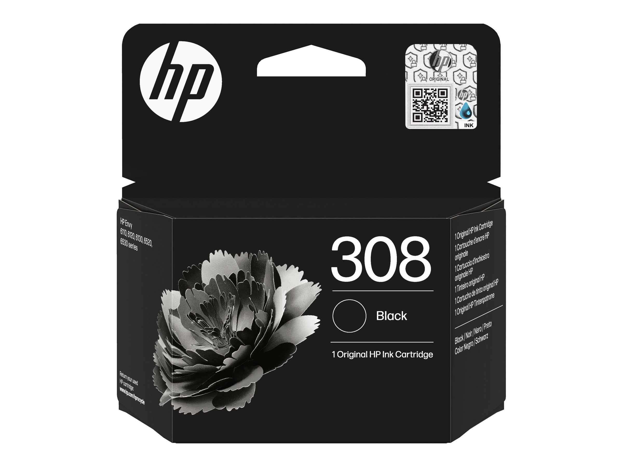 HP 308 Black Original Ink Cartridge HP 308 Black Original Ink Cartridge