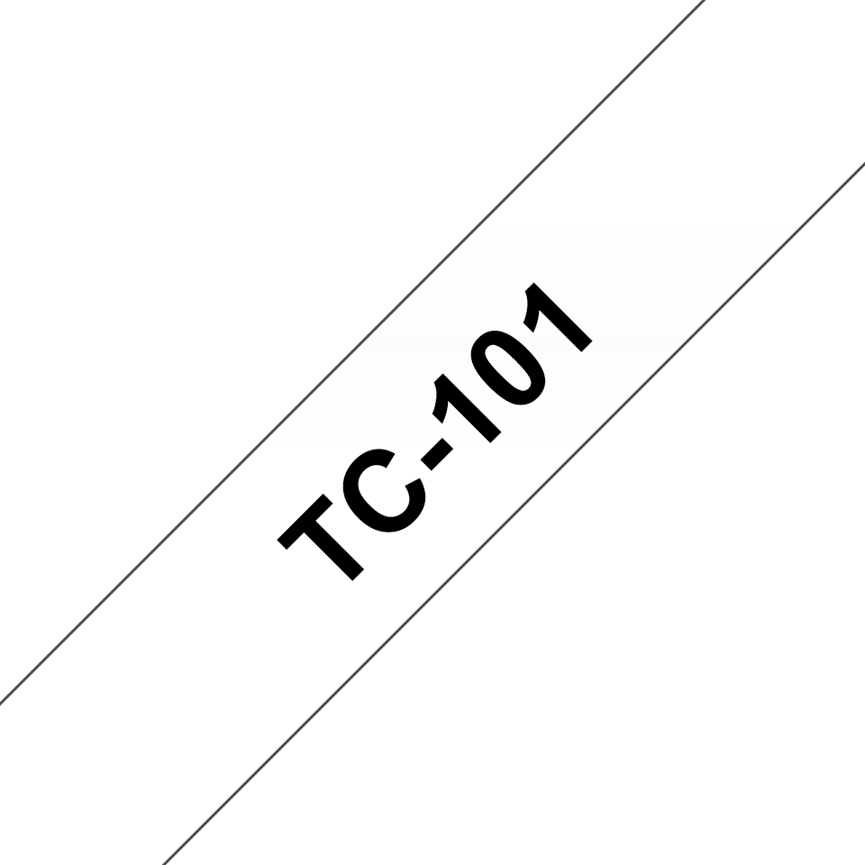 Brother TC101 12mm Schwarz-Transparent