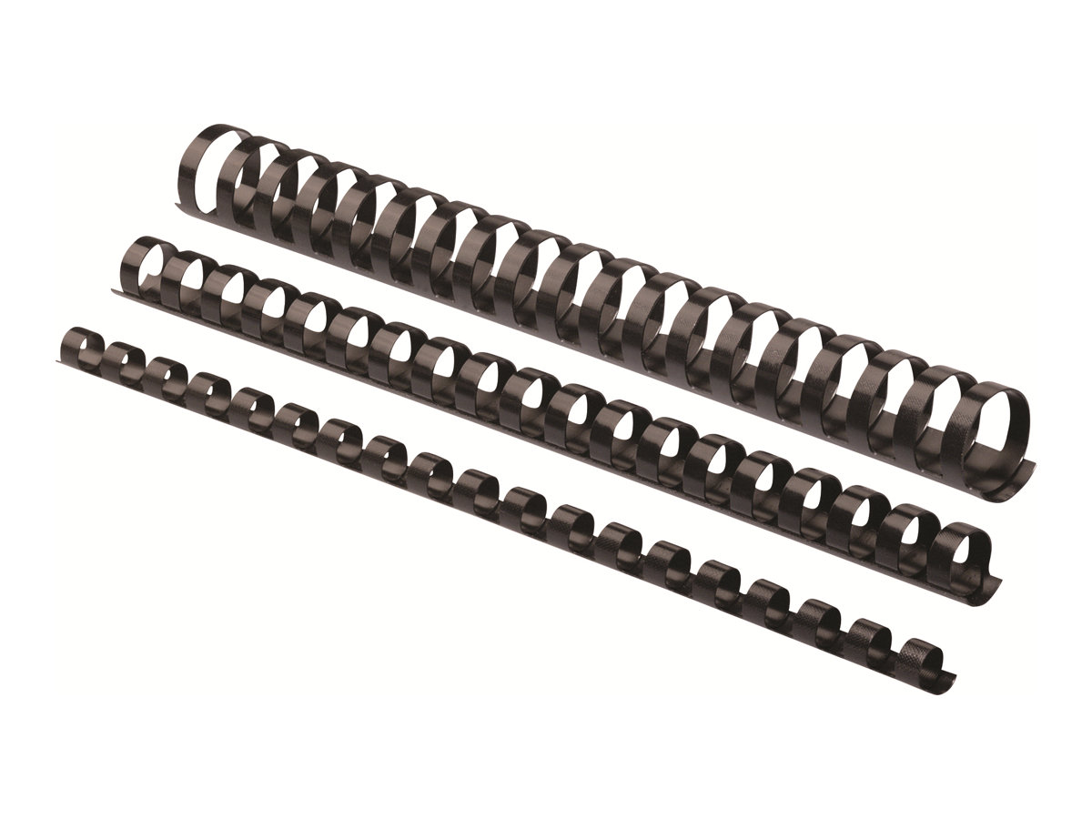 Fellowes Kunststoffbinderuecken schwarz fuer 55 Blatt, 100 St