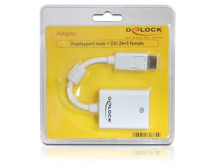 DELOCK Adapter Displayport-St > DVI24+5-Bu weiss DELOCK Adapter Displayport-St > DVI24+5-Bu weiss