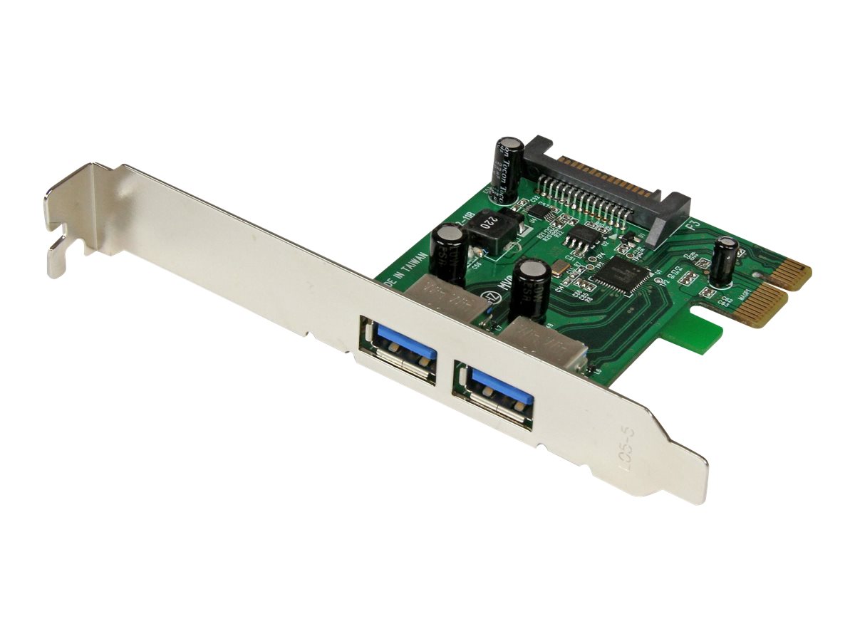 StarTech.com 2 Port PCI Express SuperSpeed USB 3.0 Schnittstellenkarte mit UASP - SATA Strom - 2-fach USB 3 PCIe Karte mit SATA Anschluss - USB-Adapter