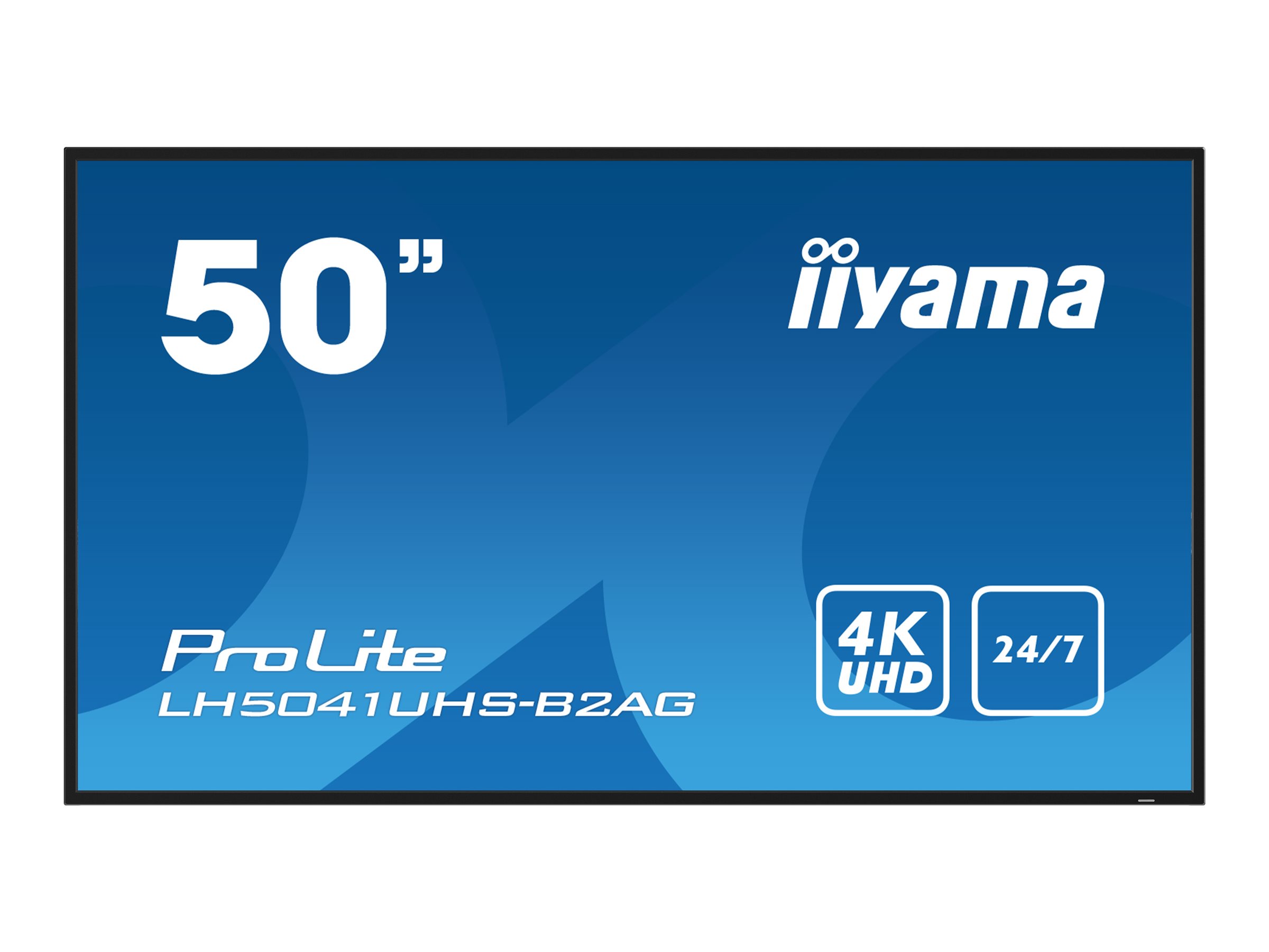 IIYAMA LH5041UHS-B2AG 127cm 50Zoll 3840x2160 UHD VA panel 500cd/m2 5000:1 Static Contrast 9,5ms Landscape or Portrait mode IIYAMA LH5041UHS-B2AG 127cm 50Zoll 3840x2160 UHD VA panel 500cd/m2 5000:1 Static Contrast 9,5ms Landscape or Portrait mode