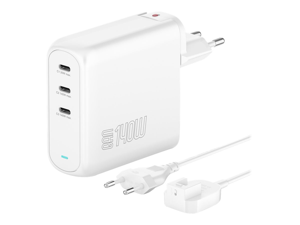 Ladegerät GaN Flex Pro 140W 3 USB-C, weiß