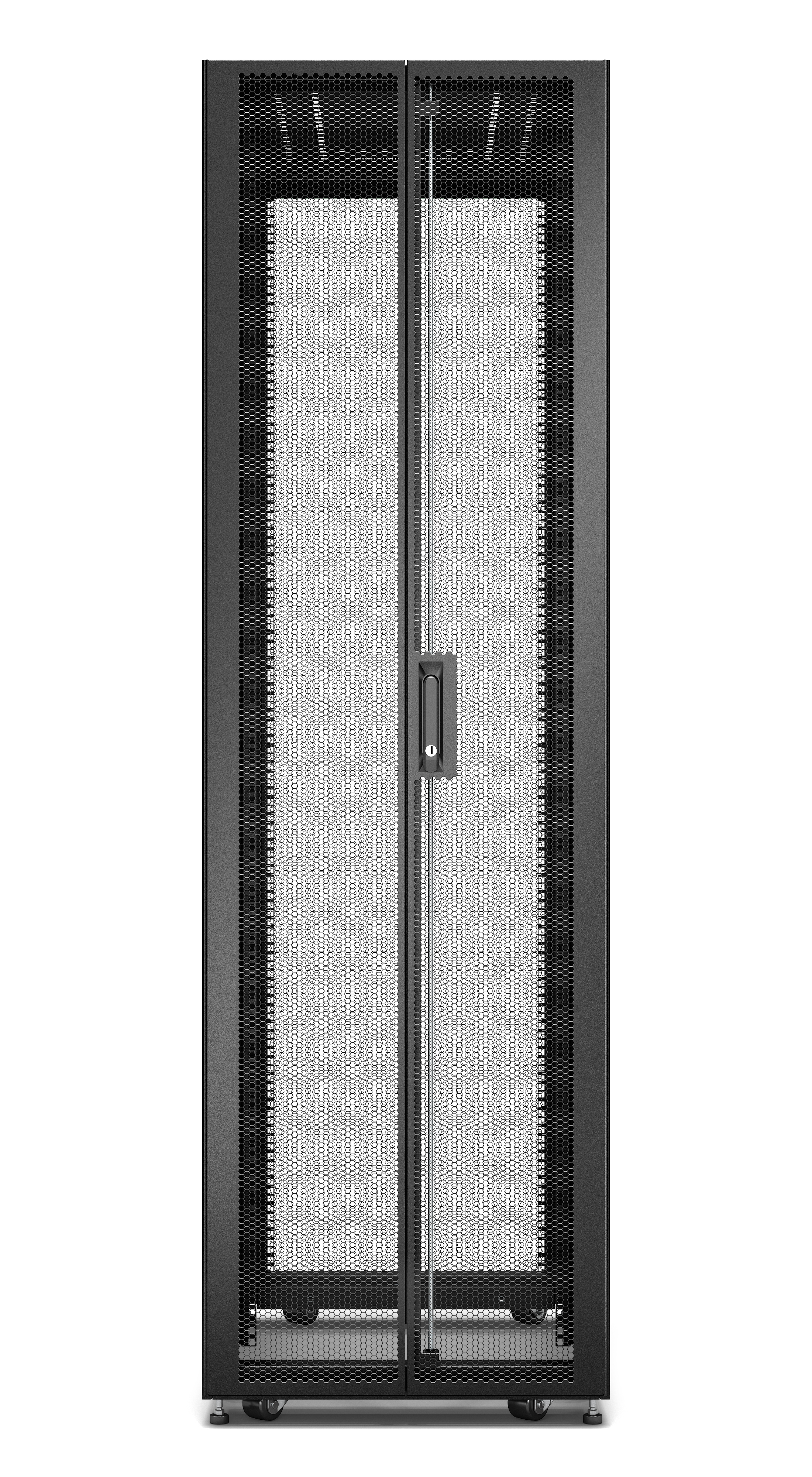 APC Easy Rack 42Ux600x1100 RoofSide panelcastorsfeet No Bottom 4 Brackets black