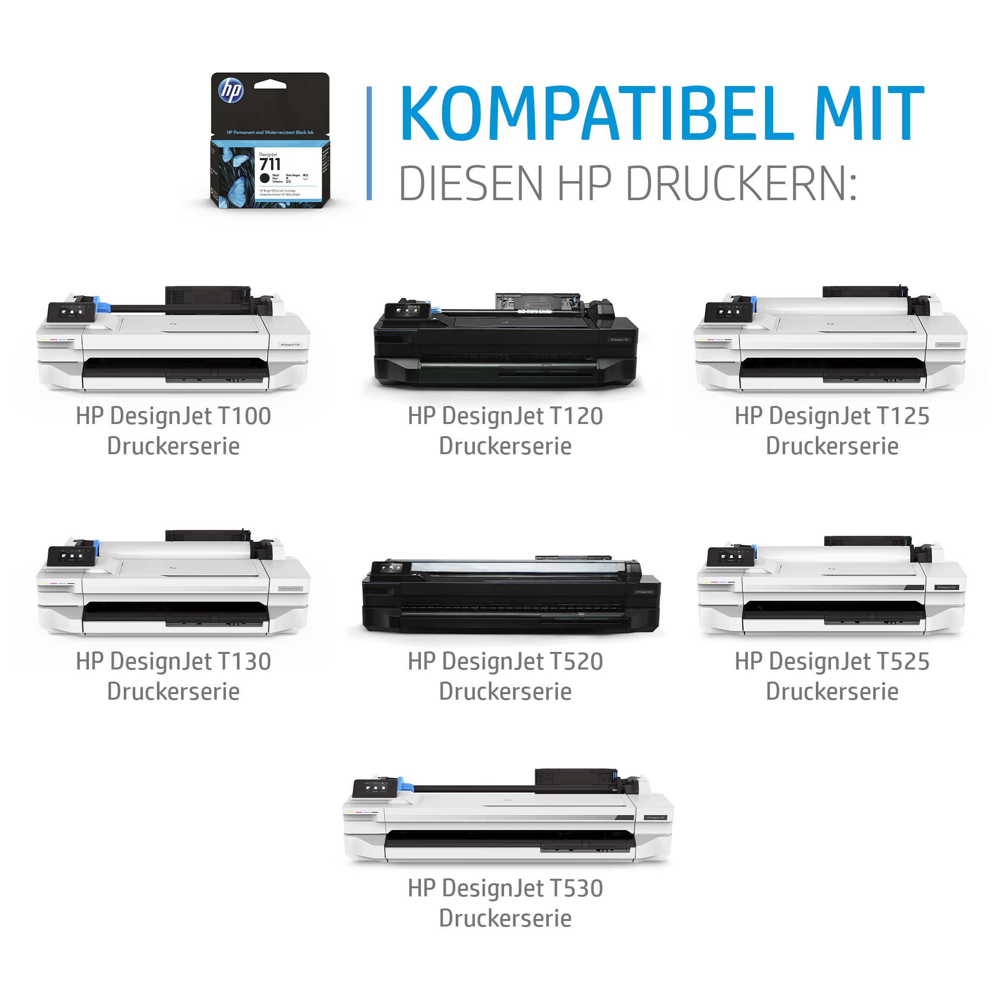 HP 711CZ129A schwarz Druckerpatrone