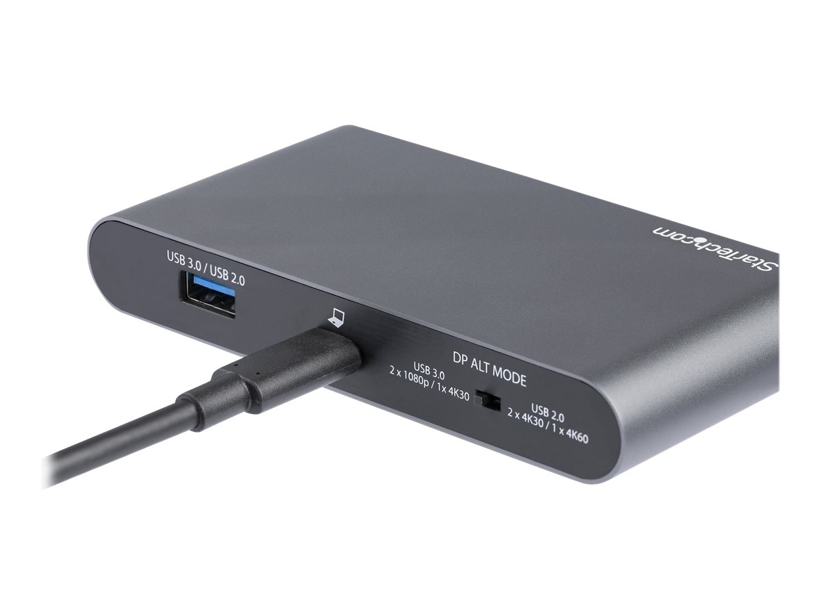STARTECH.COM Dual Monitor USB-C Multiport Adapter - Windows - 2 x 4K DP - 100W PD 3.0 - GbE? - DP Alt Mode Switch