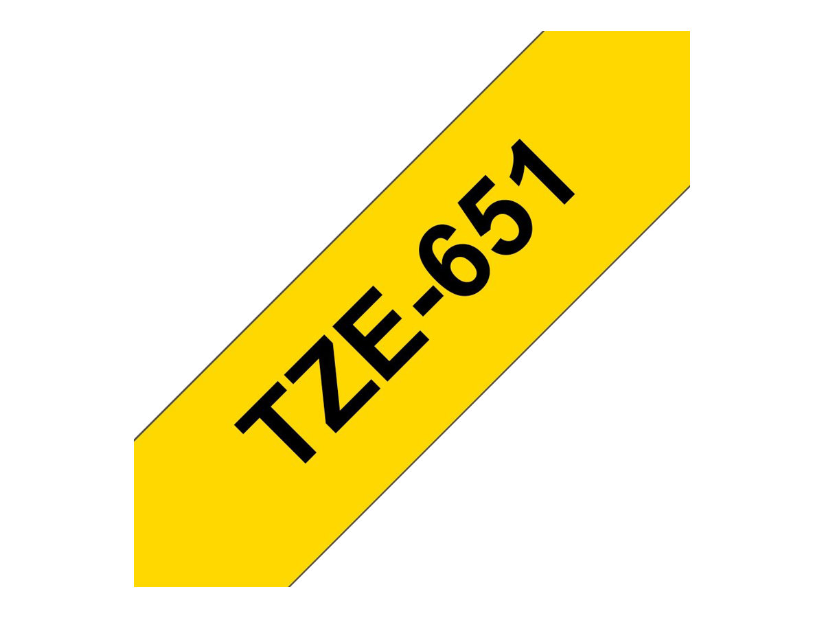 TZE651 BROTHER PTOUCH 24mm GELB-SCHWARZ