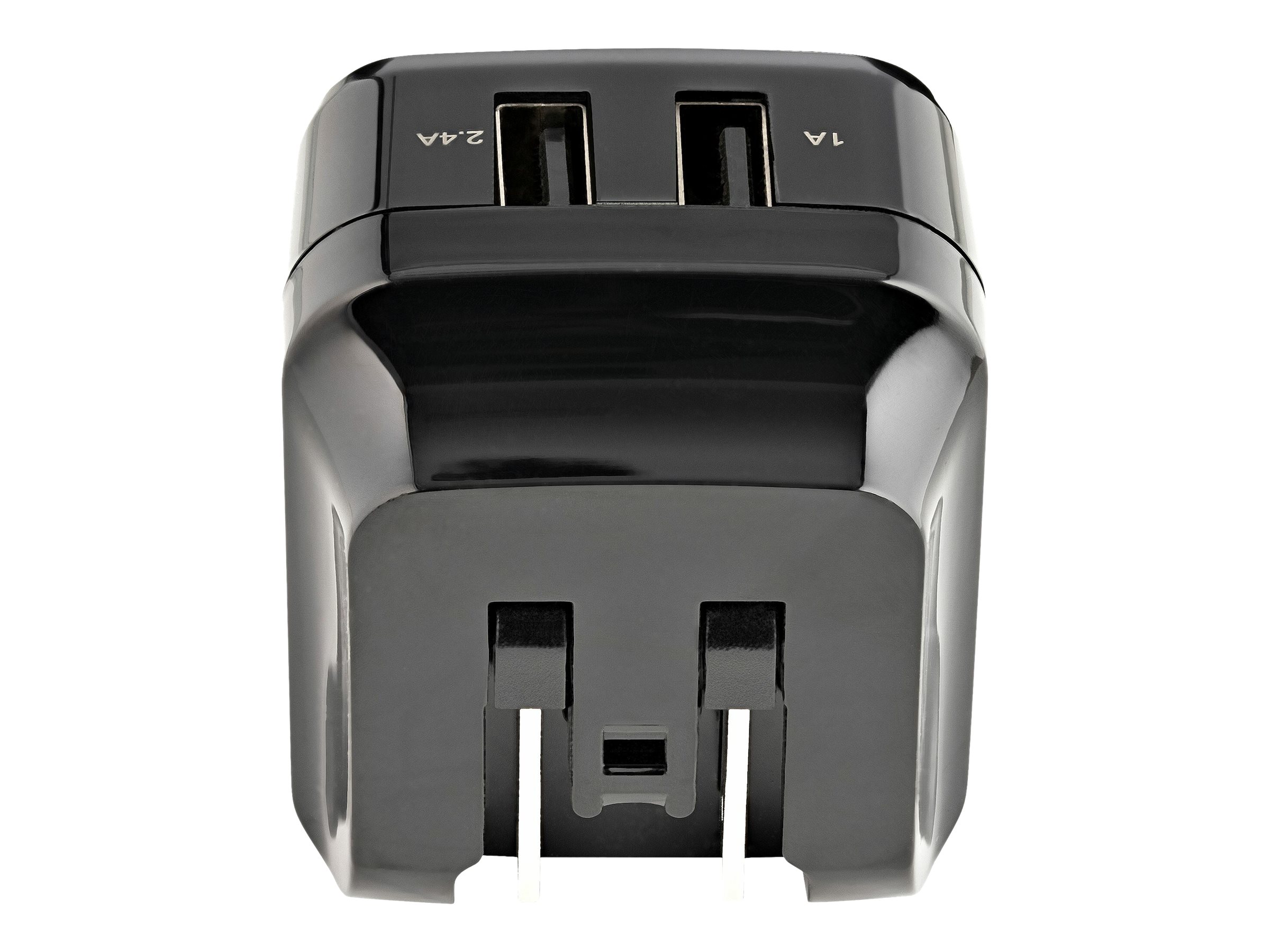 STARTECH.COM Dual-Port USB Wall Charger - International Travel - 17W/3.4A - Black