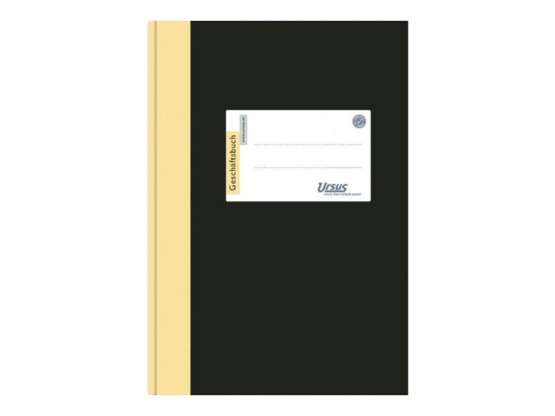 Ursus Geschaeftsbuch DIN A4 kariert, schwarz Hardcover 288 Seiten