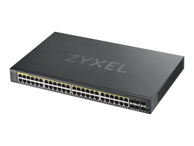 ZYXEL GS1920-48HPv2 52 Port Smart Managed PoE Switch 48x Gigabit Copper PoE and 4x Gigabit dual pers ZYXEL GS1920-48HPv2 52 Port Smart Managed PoE Switch 48x Gigabit Copper PoE and 4x Gigabit dual pers