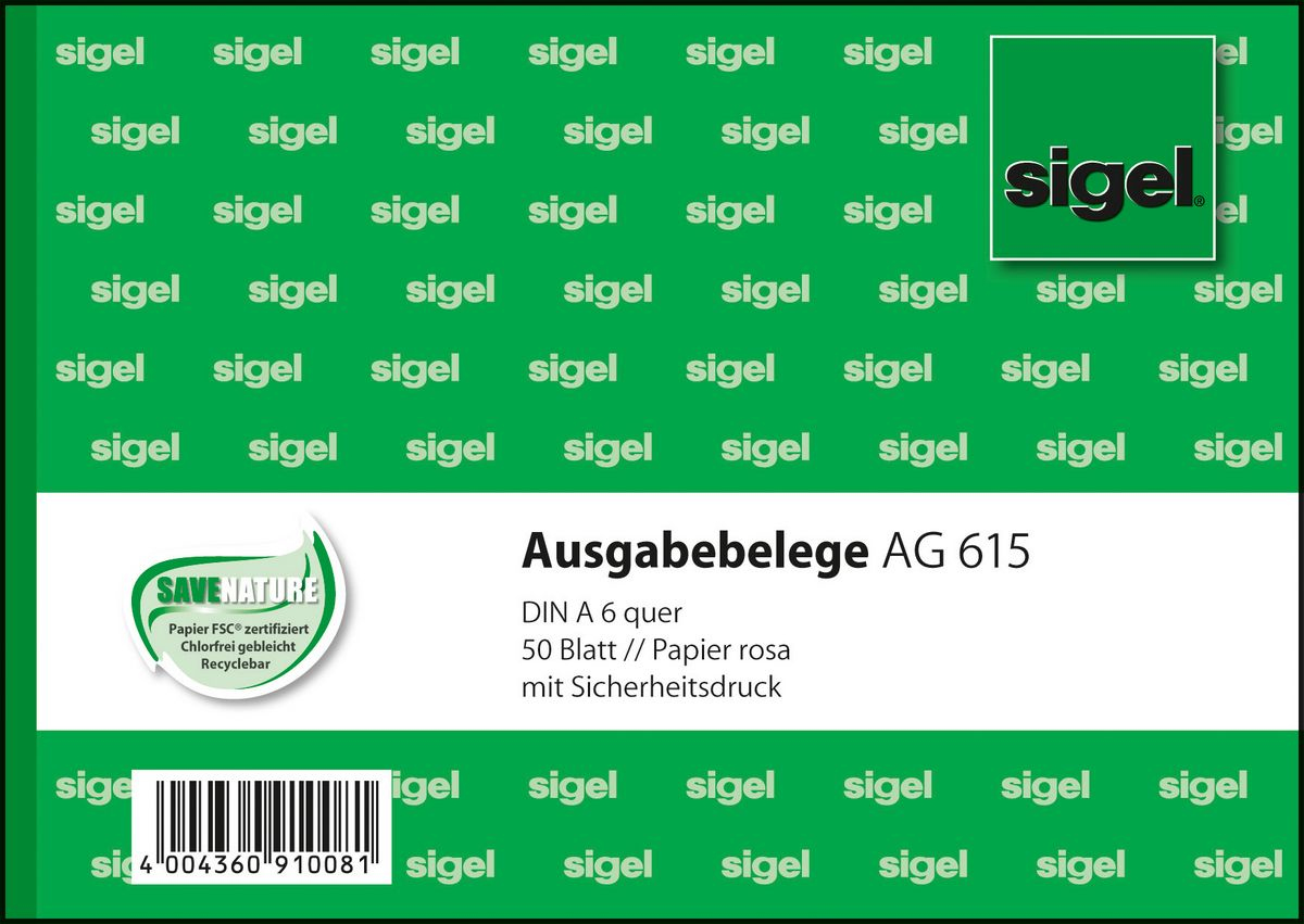 SIGEL Ausgabebeleg Formularbuch AG615