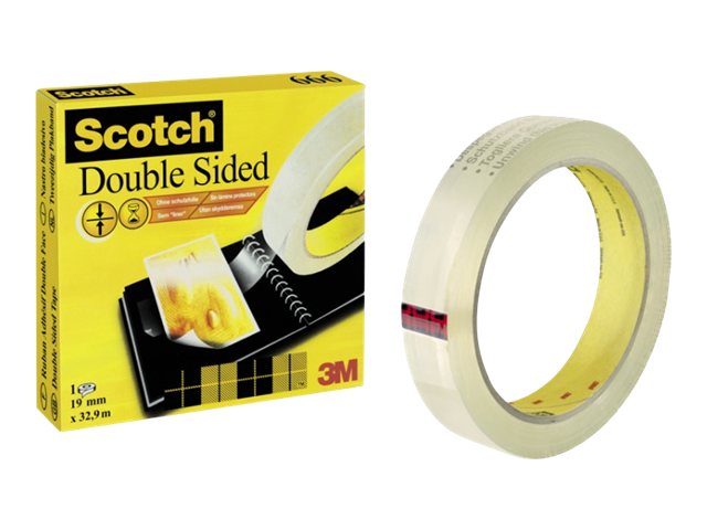 Scotch doppelseitiger Klebefilm transparent 19,0 mm x 33,0 m 1 Rolle Scotch doppelseitiger Klebefilm transparent 19,0 mm x 33,0 m 1 Rolle