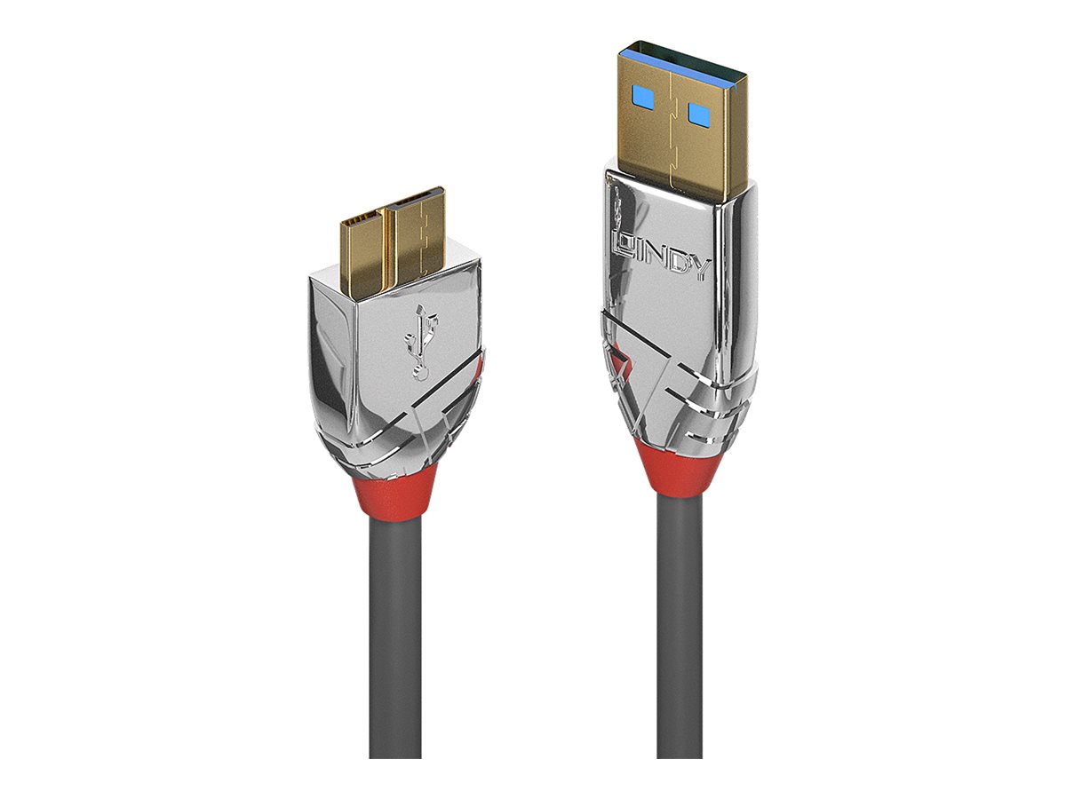 LINDY 0,5m USB 3.0 Typ A an Micro-B Kabel Cromo Line 5 Gbit/s LINDY 0,5m USB 3.0 Typ A an Micro-B Kabel Cromo Line 5 Gbit/s