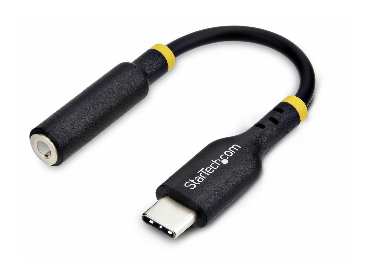 STARTECHCOM USB C Kopfhoerer Adapter USB C TRRS KopfhoererHeadset Audio USBC auf 3,5mm Klinke HiFi 32BitDAC PC Handy