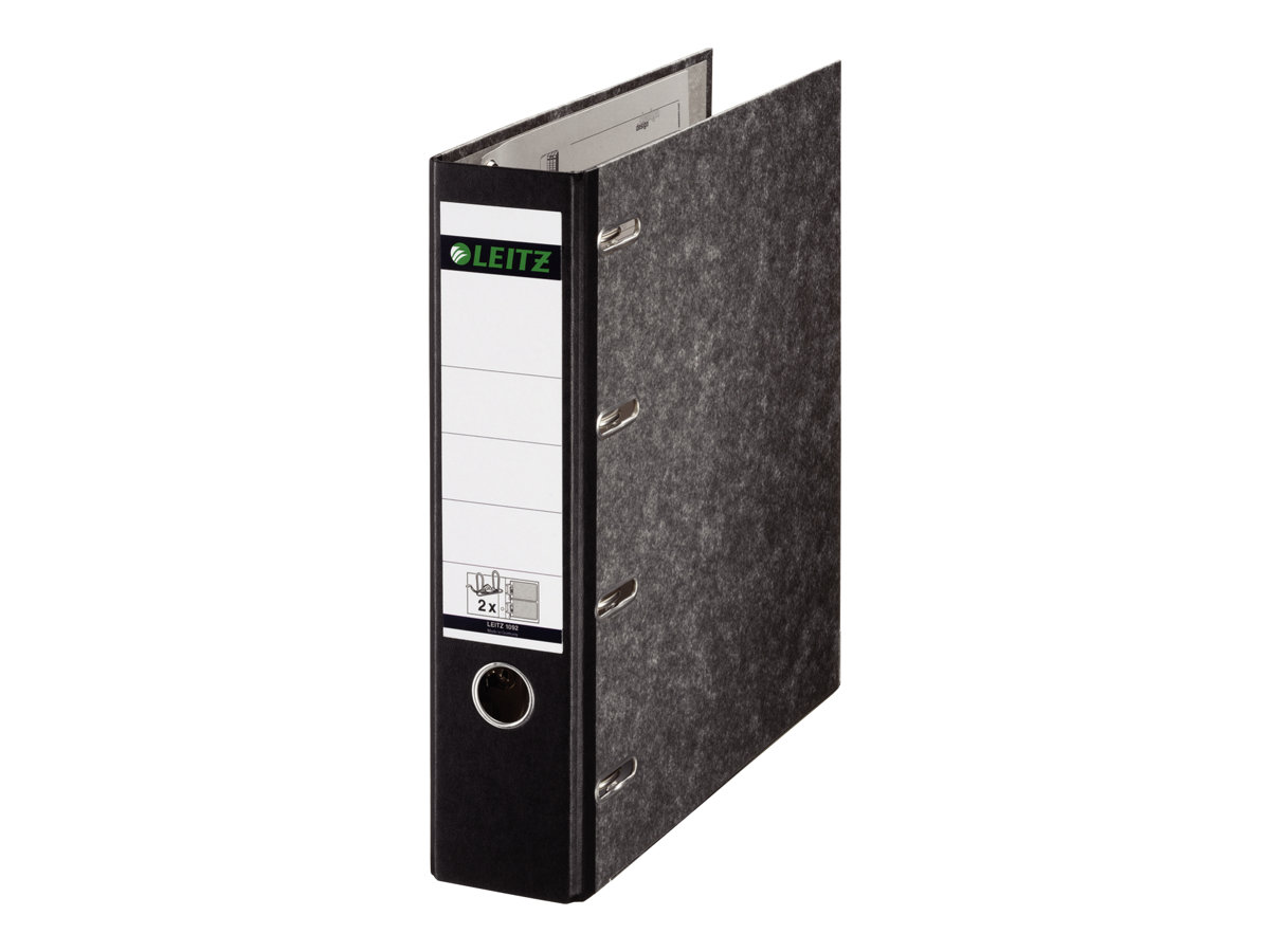 LEITZ 1092 Doppelordner schwarz Karton 7,5 cm