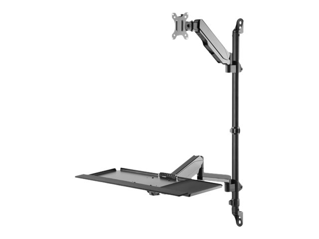 DIGITUS Flexibler StehSitz Arbeitsplatz zur Wandmontage Single Monitor
