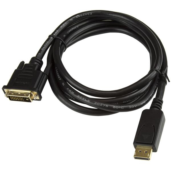 StarTech.com DisplayPort to DVI Cable - 6ft / 2m - 1920 x 1200 - M/M – DP to DVI Adapter Cable – Passive DisplayPort Monitor Cable (DP2DVI2MM6) - Videokabel - DVI-D bis DisplayPort - 1.8 m