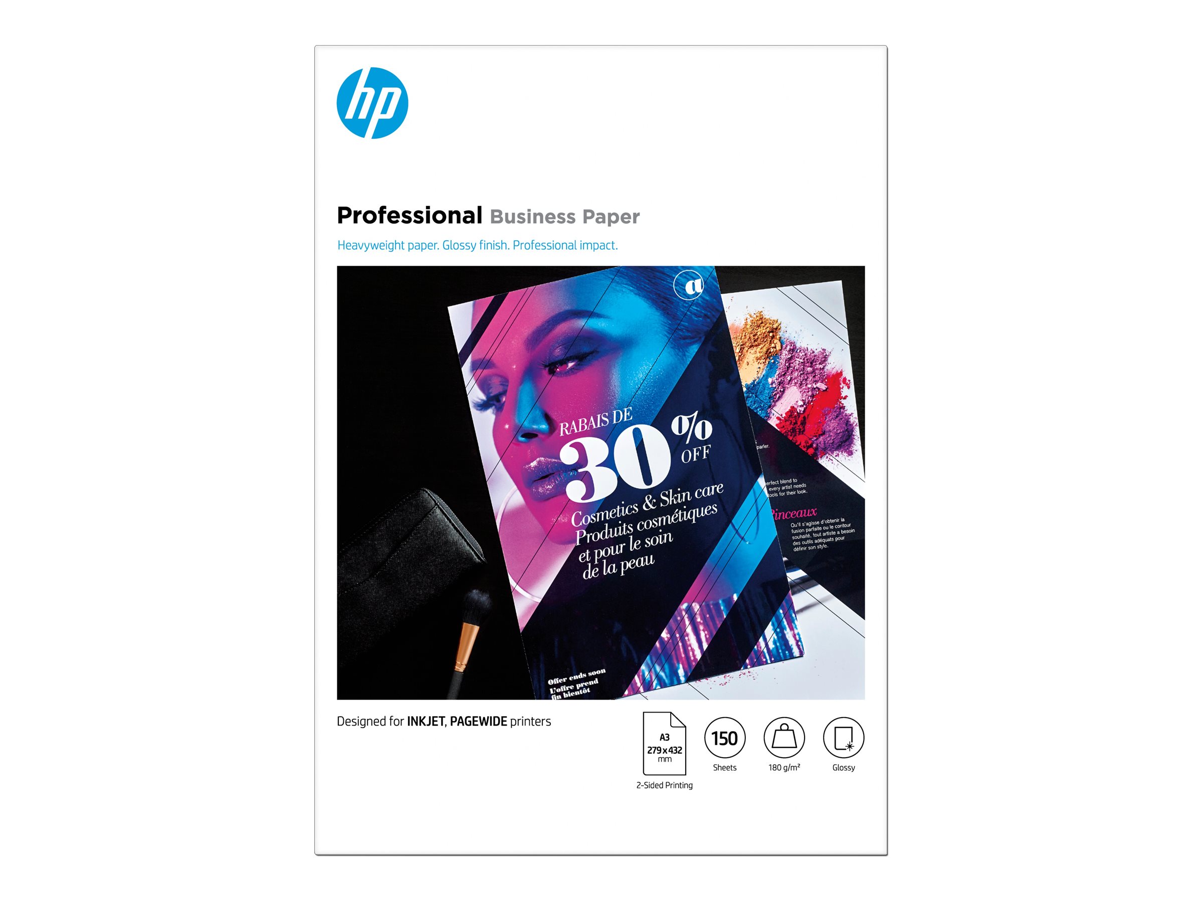 HP Fotopapier 7MV84A DIN A3 glÃ¤nzend 180 g/qm 150 Blatt