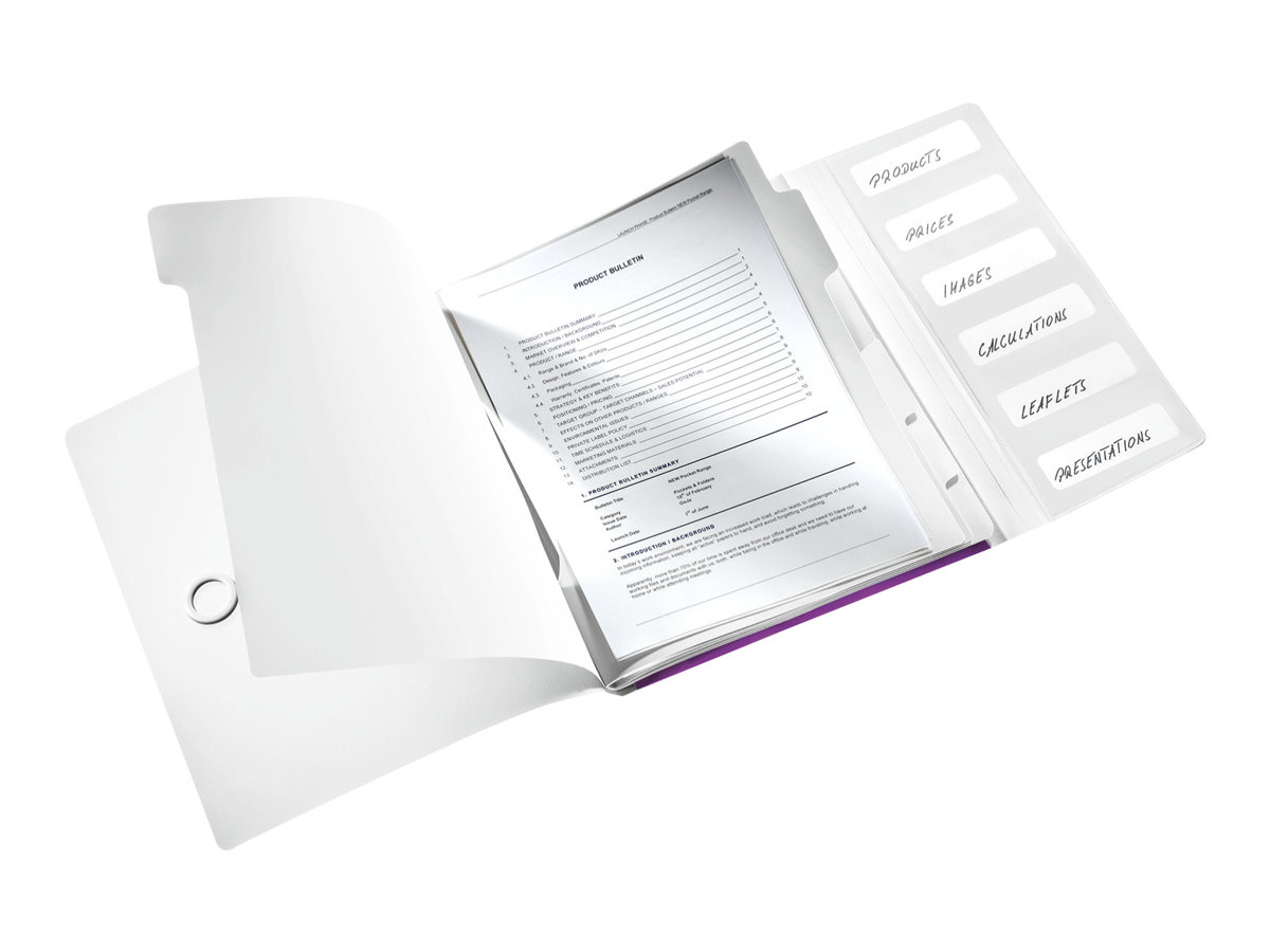 LEITZ Ordnungsmappe WOW 4633 6 Faecher violett