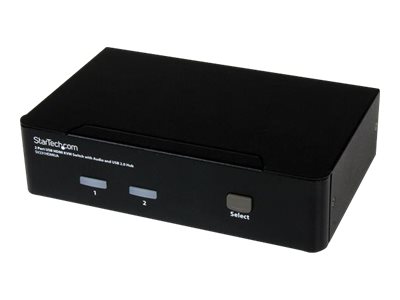 StarTech.com 2 Port USB HDMI KVM Switch / Umschalter mit Audio und USB 2.0 Hub - KVM-/Audio-/USB-Switch - 2 Anschlüsse