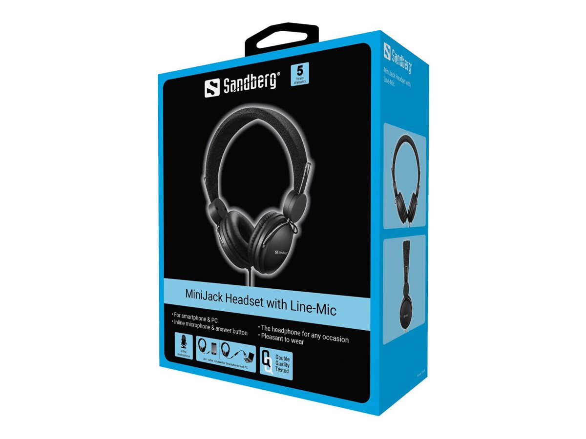 SANDBERG MiniJack Headset with Line-Mic SANDBERG MiniJack Headset with Line-Mic