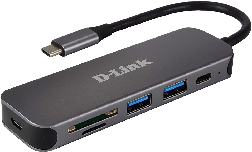 DLINK DUB2325 5in1 USBCHub mit Kartenleser 2x SuperSpeed USB30 1x USBC Thunderbolt 3 1x SDmicroSDSDHCSDXC Slot