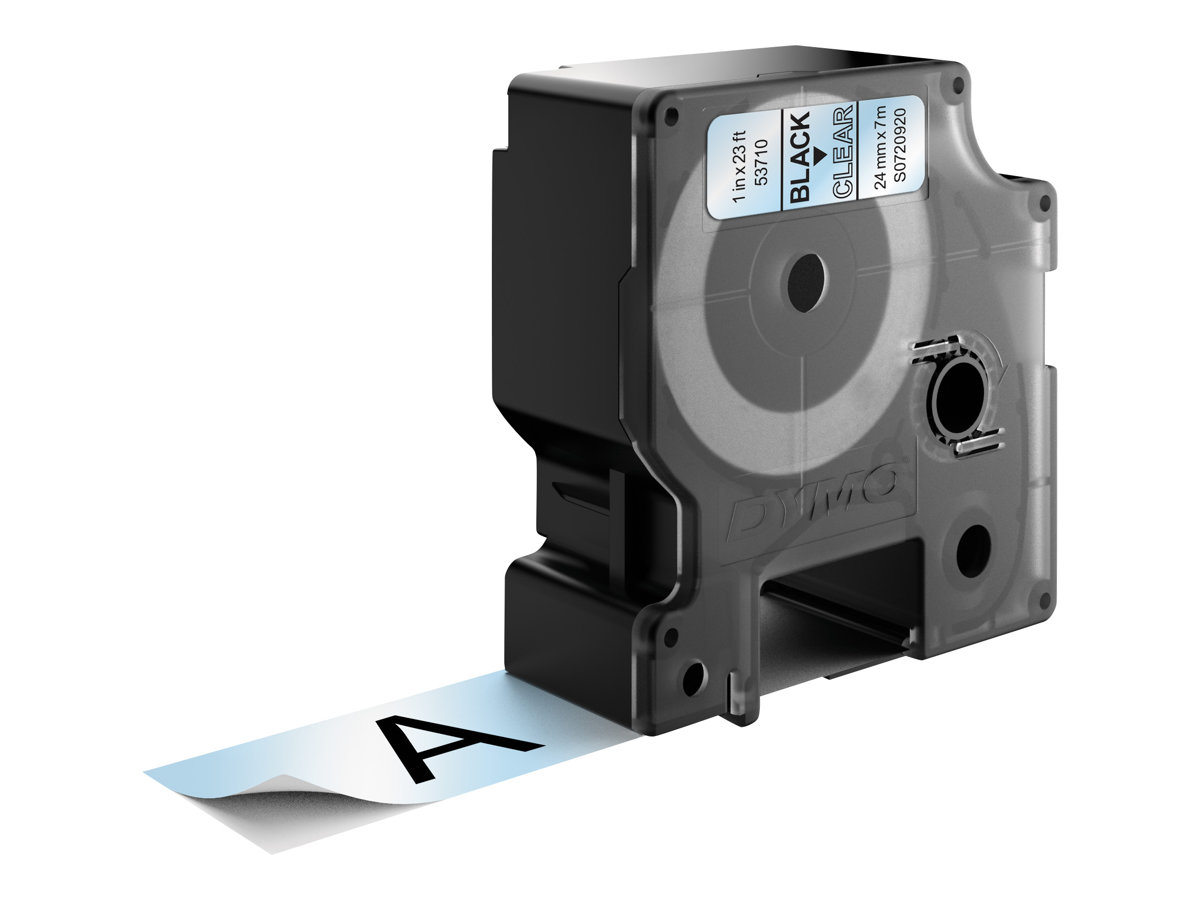 DYMO Schriftband D1 53710 S0720920, 24 mm, schwarz auf transparent, 1 St